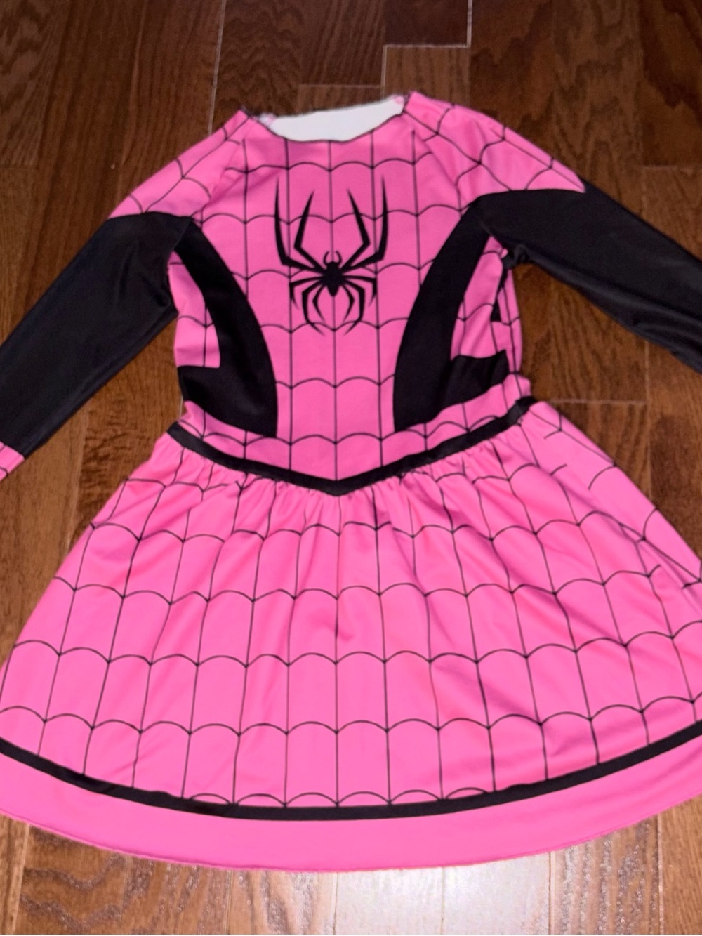 SHEIN Pink and Black Spider Web Dress